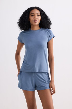 Essential Knit Shorts in Blue from Reistor