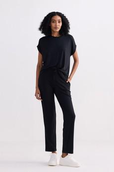 Wide Leg Pant in Black via Reistor