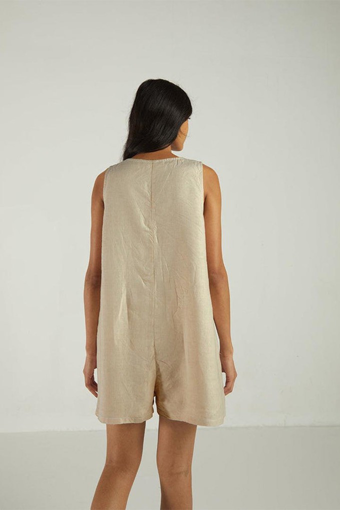 Romp and Play Romper In Sand Beige from Reistor