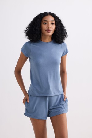 Essential Short Sleeve Tee in Blue from Reistor