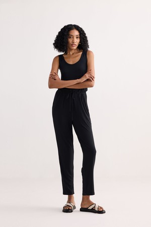 Relaxed Drawstring Jumpsuit in Black from Reistor