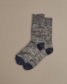 Chunky Wool Boot Socks | Marbled Grey via ROVE