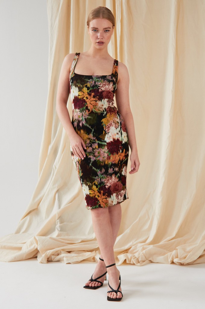 Sleeveless Floral Bodycon Dress from Sarvin