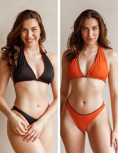 Bikini Top - Lovelli Black/Orange via Savara Intimates