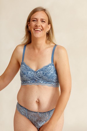 Aveline Bra - Blue from Savara Intimates