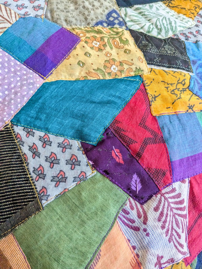 Handmade Patchwork Sari Cushion Cover from Shakti.ism