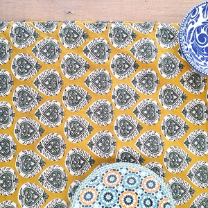 Bagru block-printed placemats set of 2, handmade table mats from Shakti.ism