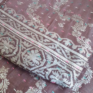 Silk sari cushion cover, mocha from Shakti.ism