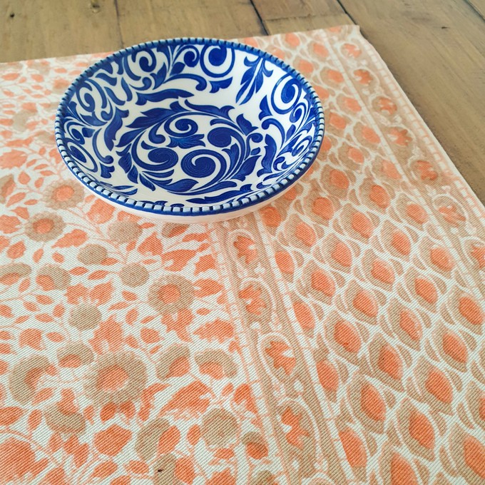 Block-printed organic cotton placemats (set of 2) from Shakti.ism