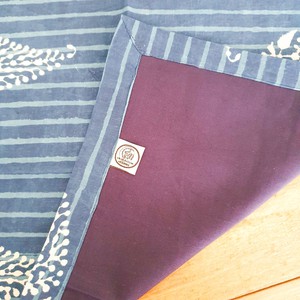 Indigo block-printed table runner, handmade from Shakti.ism