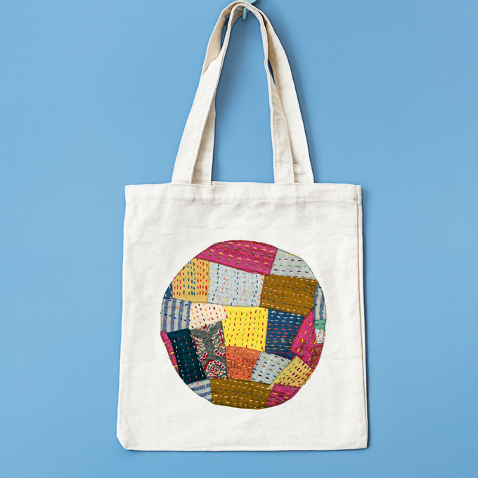 Sari patchwork cotton tote bag from Shakti.ism