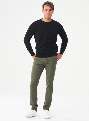 Slim Chino Broek Kaki from Shop Like You Give a Damn