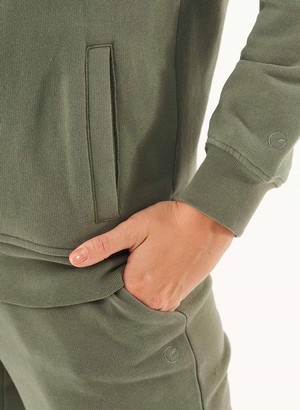 Soft Touch Zipped Hoodie Olive from Shop Like You Give a Damn