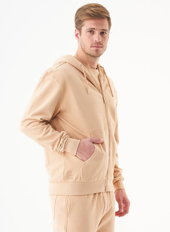 Unisex Zip-Up Hoodie Junda Beige from Shop Like You Give a Damn