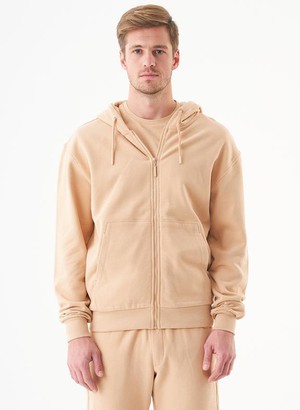 Unisex Zip-Up Hoodie Junda Beige from Shop Like You Give a Damn