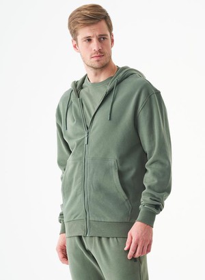 Unisex Zip-Up Hoodie Junda Olive from Shop Like You Give a Damn