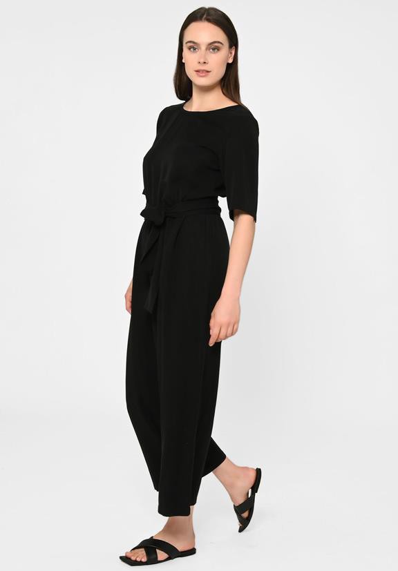 Jumpsuit Staine Halve Mouw Zwart from Shop Like You Give a Damn