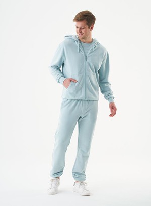 Unisex Zip-Up Hoodie Junda Mint Blue from Shop Like You Give a Damn