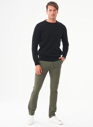 Slim Chino Broek Kaki from Shop Like You Give a Damn