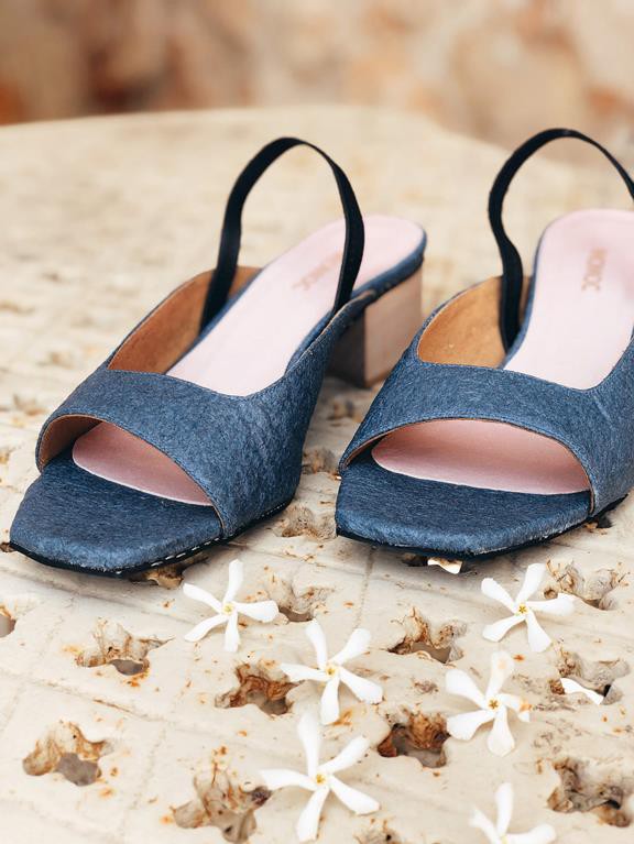 Peep Toes Ananas Denim from Shop Like You Give a Damn