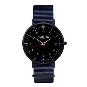 Moderno Montezuma Horloge Zwart, Zwart & Oceaanblauw from Shop Like You Give a Damn