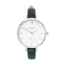 Horloge Amalfi Petite Zilver Wit & Donkergroen via Shop Like You Give a Damn