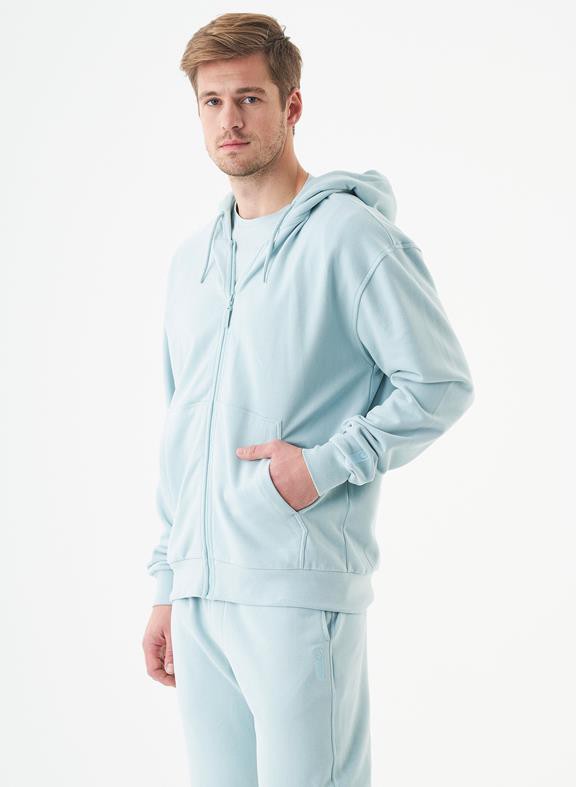 Unisex Zip-Up Hoodie Junda Mint Blue from Shop Like You Give a Damn