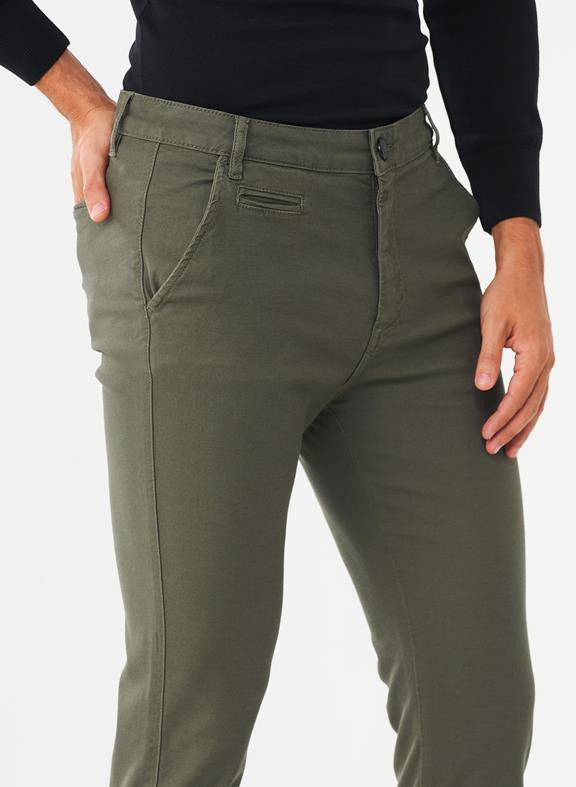 Slim Chino Broek Kaki from Shop Like You Give a Damn