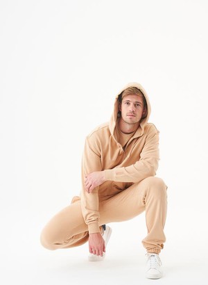 Unisex Zip-Up Hoodie Junda Beige from Shop Like You Give a Damn