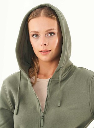 Soft Touch Zipped Hoodie Olive from Shop Like You Give a Damn