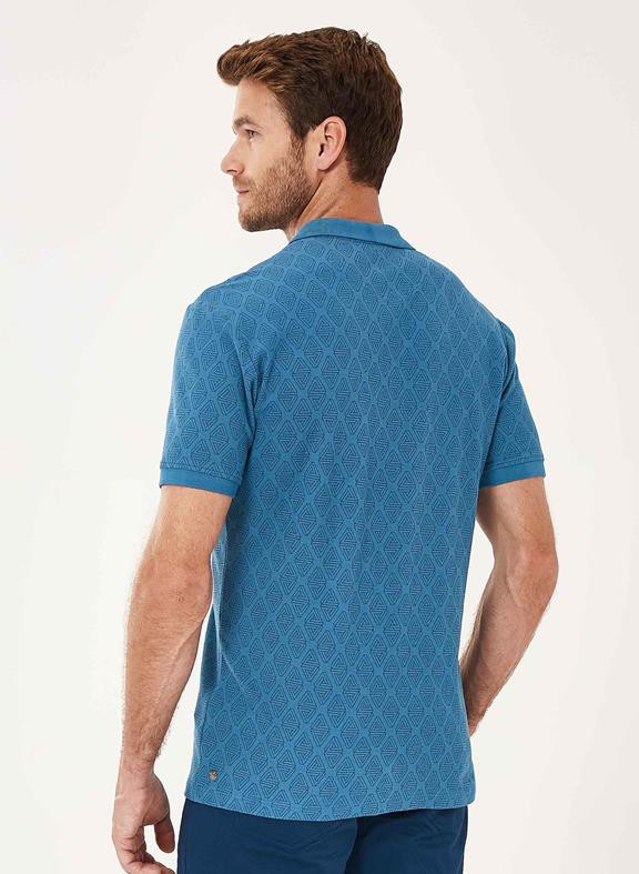 Polo Print Blauw from Shop Like You Give a Damn