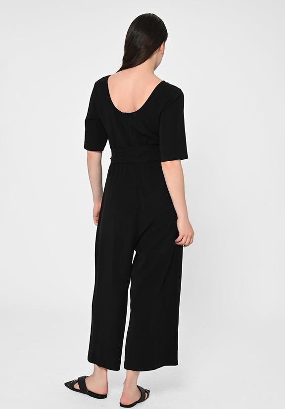 Jumpsuit Staine Halve Mouw Zwart from Shop Like You Give a Damn