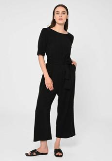 Jumpsuit Staine Halve Mouw Zwart via Shop Like You Give a Damn