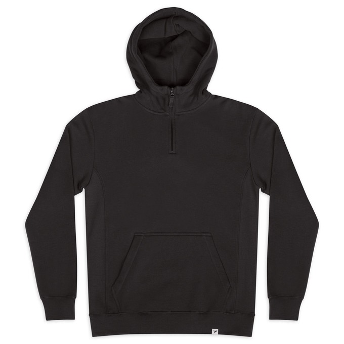 birling organic cotton quarter zip hoodie from Silverstick