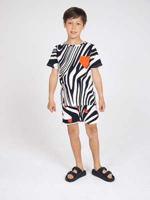 Zebra Love T-shirt en Korte broek set Kinderen from SNURK