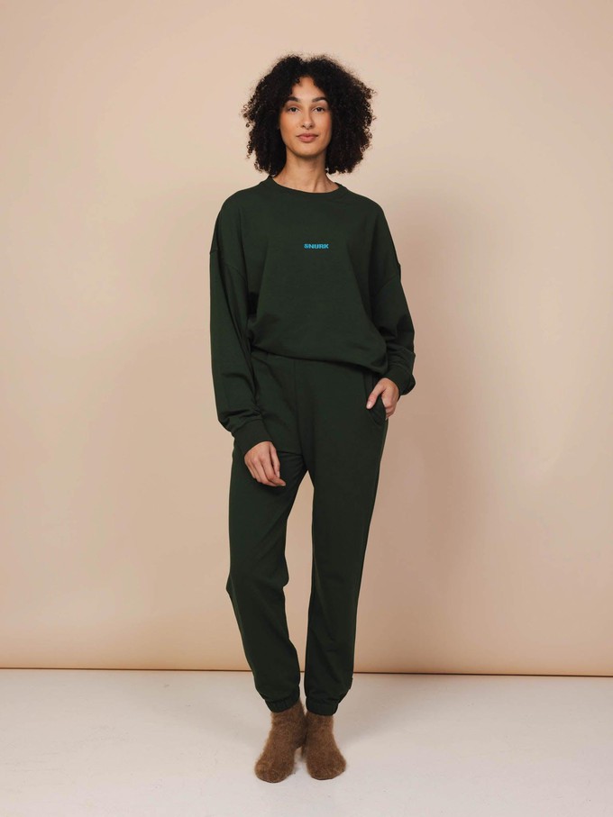 Dark Green Sweater en Broek set Unisex from SNURK