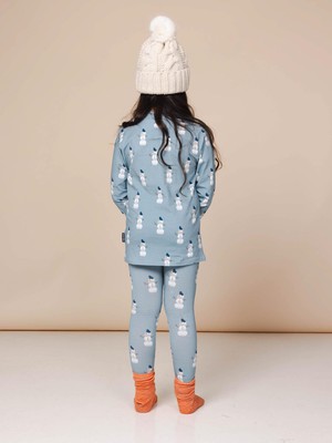 Mr. Snowman T-shirt lange mouwen en Legging set Kinderen from SNURK