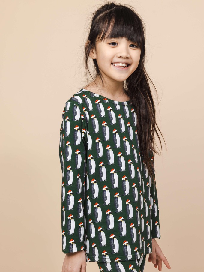 Penguin Xmas T-shirt lange mouwen Kinderen from SNURK