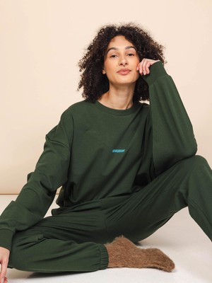 Dark Green Sweater en Broek set Unisex from SNURK