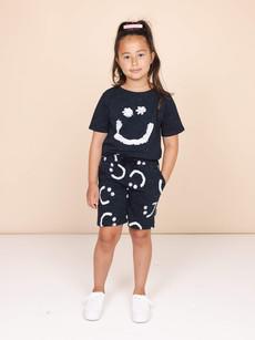Smiles Black T-shirt en Korte broek set Kinderen via SNURK