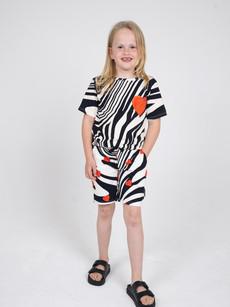 Zebra Love T-shirt en Korte broek set Kinderen via SNURK