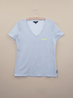 Grey T-shirt v-hals Dames from SNURK