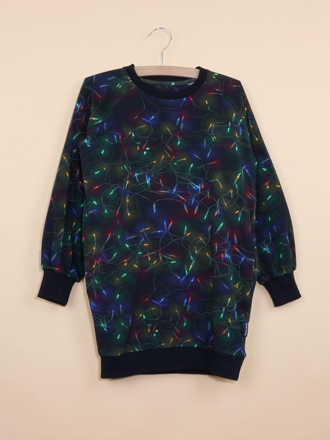 Xmas Lights Sweater Dress Kinderen from SNURK