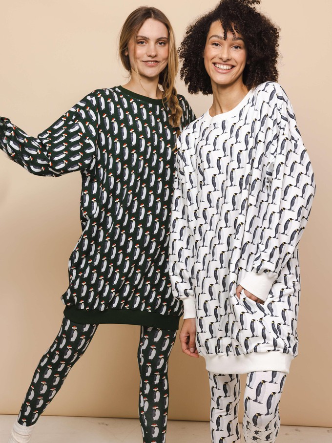 Penguin Xmas Sweater Dress Dames from SNURK