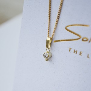 Diamond dot Necklace - Gold 14k & Diamond from Solitude the Label