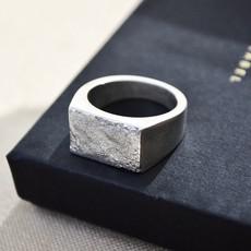 Heavy Signet ring  - Silver via Solitude the Label