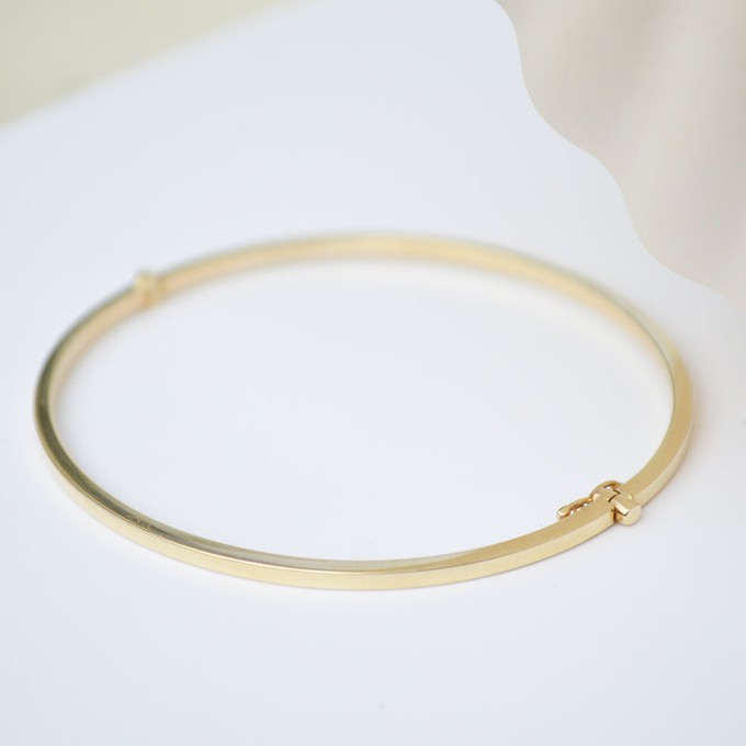 Square Bangle - 14k gold from Solitude the Label