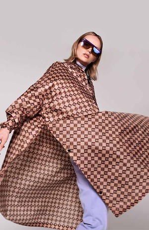 Damier Poncho from Sophie Stone