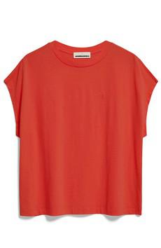 Inaara t-shirt poppy red via Sophie Stone
