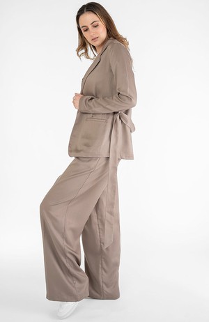 Bruine wide leg pantalon from Sophie Stone